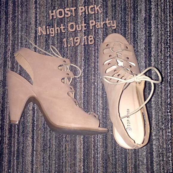 NOT FOR SALE ATM! Taupe Cone Heels from Charlotte Russe - Picture 1 of 8